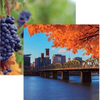 The Great Northwest Collection, Portland, Oregon, double-sided scrapbook paper (Reminisce)