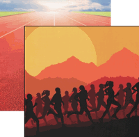The Running Collection, Ready, Set Go, double-sided, sports scrapbook paper (Reminisce)<br><font color=red>25%</font>