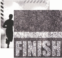 The Running Collection, The Finish Line, double-sided, sports scrapbook paper (Reminisce)<br><font color=red>25% off</font>
