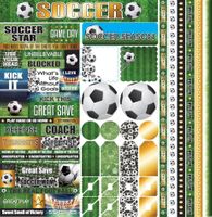 The Soccer Collection, Soccer Cardstock Sticker 12" x 12" (Reminisce)