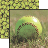 The Softball Collection, Play Softball, double-sided, sports scrapbook paper (Reminisce)