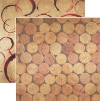The Winery Collection, Wine Corks, double-sided, wine scrapbook paper (Reminisce)<br><font color=red>25% off</font>