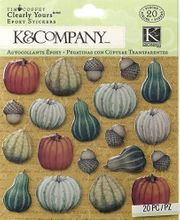 Tim Coffey Clearly Yours Collection - Fall Icon Stickers, scrapbook epoxy stickers (K&Company)<br><font color=red>50% off</font>