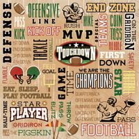 Touchdown Collage, football scrapbook paper (Karen Foster)