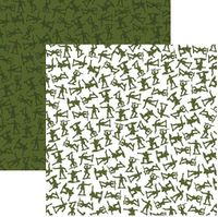 Toy Box Collection, Army Men, double-sided, scrapbook paper (Reminisce)<br><font color=red>25% off</font>