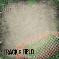 Track & Field, scrapbook paper (Stamping Station)