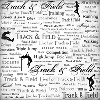 Track & Field, sports scrapbook paper (Stamping Station)
