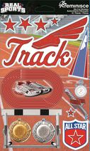 Track, Real Sports Collection, dimensional scrapbook stickers (Reminisce)