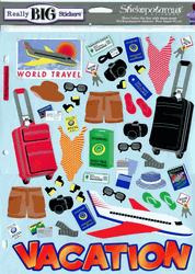 Really Big Stickers - Travel & Vacation, scrapbook stickers, 9x11" (Sticko) <br><font color=red>25% off</font> 