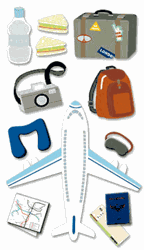 Travel & Vacation, scrapbook stickers (Jolee's Boutique)<br>(17_choices)