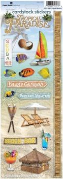 Tropical Paradise, Cardstock Stickers, scrapbook (Paper House)