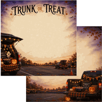 Trunk or Treat, Halloween double sided, scrapbook paper (Scrapbook Customs)�
