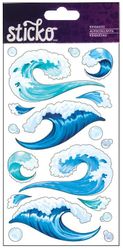 Tsunami, waves, 4x7" scrapbook stickers (Sticko)<br><font color=red>33% off</font>