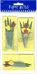Flowers - Tantalizing Tulips, yellow, flowers & garden, scrapbook stickers (Paper Bliss)