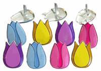 Tulip, Scrapbook Brads, 12/pk (Eyelet Outlet)
