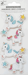 Unicorn, 3D Scrapbook stickers, 8/pk (Little Birdie)
