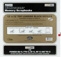 Universal Top-Loading Page Protectors 5/Pkg, Black inserts, 12x12" (Pioneer)