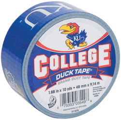 University of Kansas (Jayhawks), College Duck Tape, crafts<br><font color=red>ALMOST SOLD OUT</font> 