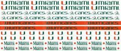 University of Miami (Hurricanes), 12" Border Stickers, scrapbook (Sports Solution)