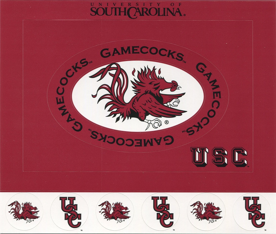 Uofsc Sticker University of South Carolina (Gamecocks), cardstock Frame stickers, 6x7 ...