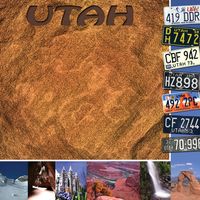 Utah, Travel, States, scrapbook paper (Stamping Station)