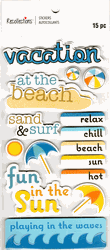 Vacation at the Beach, 3D scrapbook stickers 4x8" (Recollections)<br><font color=red>40% off</font>