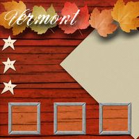 Vermont, Travel, States, scrapbook paper (Stamping Station)