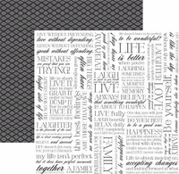 Violet Crush Collection, Lily, inspirational words, double-sided scrapbook paper (Kaisercraft)<br><font color=red>50% off</font>