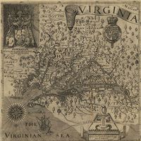 Virginia, 1606 Map, scrapbook paper (Scrapbook Customs)