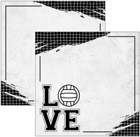 Volleyball Love, double-sided 12x12" scrapbook paper (Scrapbook Customs)