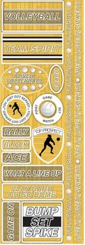 Volleyball, Sports Cardstock Stickers, scrapbook (Reminisce)