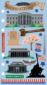 Washington DC, Destinations: Inside USA, Binder scrapbook stickers (Sticko)