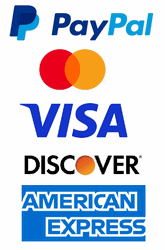 <font color=red>We accept<br>Paypal<br>Mastercard<br>VISA<br>Discover<br>& American Express</font>