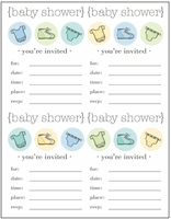 We've Got Your Invite, Baby Boy Invitation Stickers, scrapbook (SRM Press)<br>(4_choices)