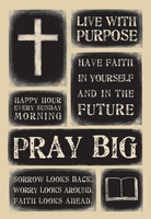 Weathered Stickers, Faith, 4.5" x 6.5", scrapbook stickers (Momenta)<br><font color=red>50% off</font>