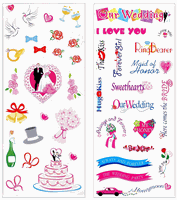 Wedding, scrapbook sticker sheets, 2 sheets, 5" x 11 1/2"<br><font color=red>50% off<font>