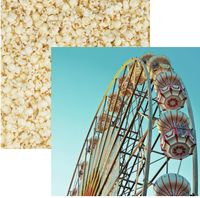 Weekend Adventure Collection, Popcorn & Ferris Wheel, food, double-sided scrapbook paper (Reminisce)