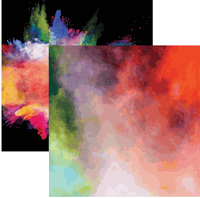 Weekend Warrior Collection, Color Run, double-sided, scrapbook paper (Reminisce)<br><font color=red>25% off</font>