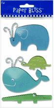 Wet & Wild, animals for kids, scrapbook stickers (Paper Bliss)