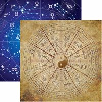 What's Your Sign? Zodiac Collection, Wheel of the Zociac, double-sided, scrapbook paper (Reminisce)