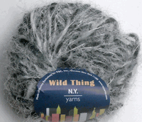 Wild Thing Yarn, White & Black, specialty knit & crochet yarn (NY Yarns)<br><font color=red>Close Out<br>50% off</font>