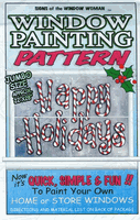 Window Painting Pattern, Happy Holidays, crafts (Signs of the Window Woman)<br><font color=red>Very few left<br>Save 50%</font>
