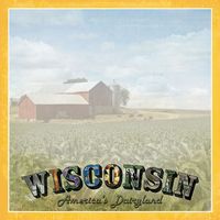 Wisconsin Vintage, States scrapbook paper (Stamping Station)
