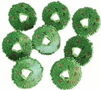 Wreath, Christmas scrapbook brads, 12/pack (Eyelet Outlet)