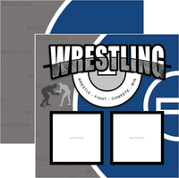 Wrestling frames, sports double-sided scrapbook paper (Scrapbook Customs)