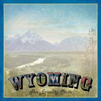 Wyoming Vintage, States scrapbook paper (Stamping Station)