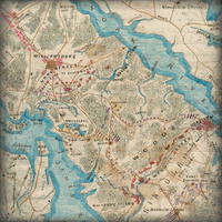 Yorktown Map: Civil War, Peninsula Campaign, scrapbook paper (Scrapbook Customs) 
