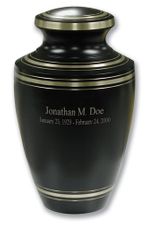 Black Elite Brass Urn