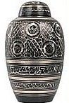 Black & Gold Motif Cremation Urns<BR>Starting at $75
