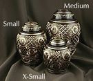 Black & Gold Motif Pet Cremation Urns
